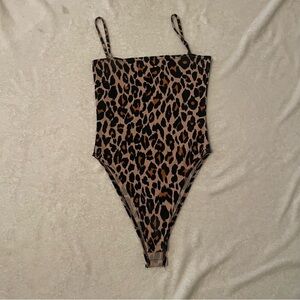 Boohoo Leopard Print Bodysuit